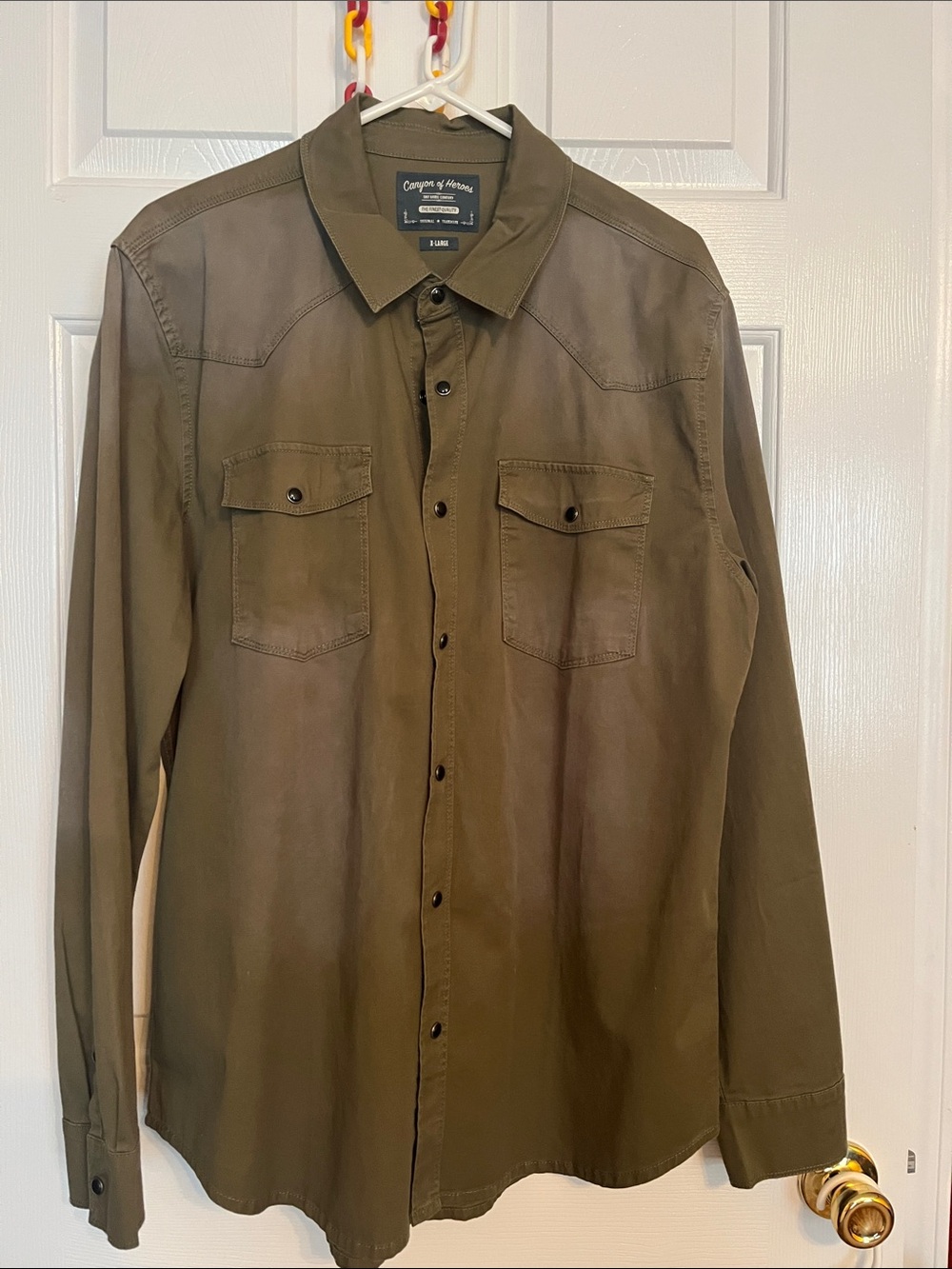 Canvas & Stones Olive Button-Up Shirt